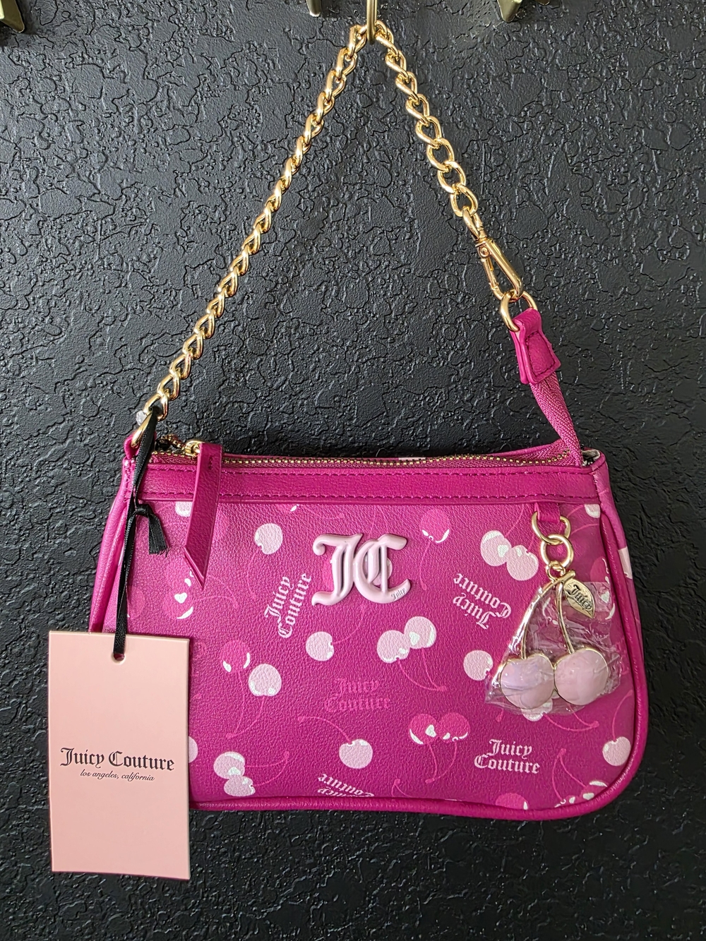 NWT Juicy Couture Cherry On Top Mini Wristlet Purse